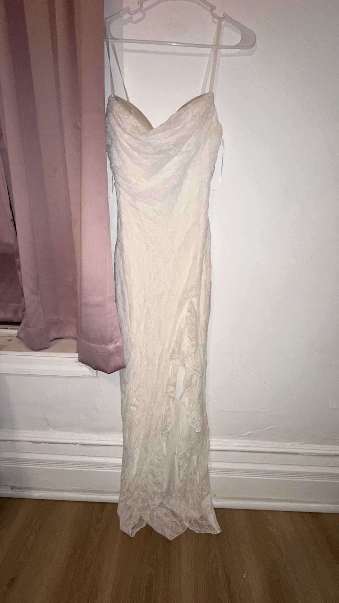 White slit dress