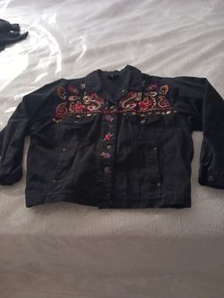 Carole Little Black Denim Ladies Jacket
