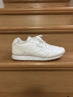 Reebok Classic White 90s Style Casual Shoes With Tan Bottoms