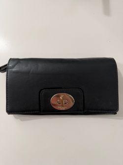 Kate Spade Black Leather Continental Wallet