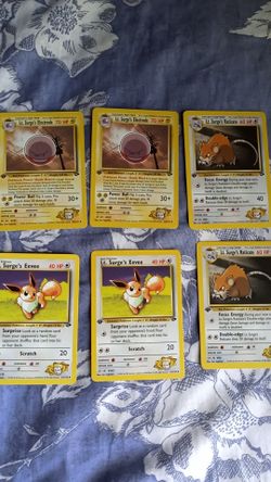 1st edition Lt. Surge pokemon cards MINT