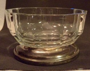Italy Dish Clear glass with Sterling base