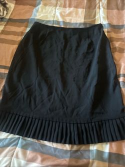 Alfani Black Pleated Hem Skirt Size 10