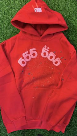 red 555 sp5der hoodie