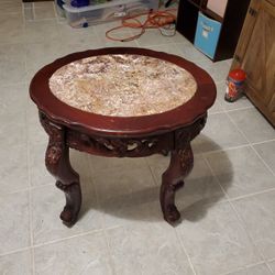 End Table With Marble Top