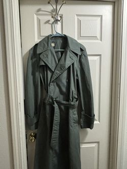 Ladies Green Trench Coat