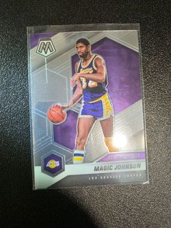 MAGIC JOHNSON LAKERS MOSAIC PANINI NBA SPORTS CARD!