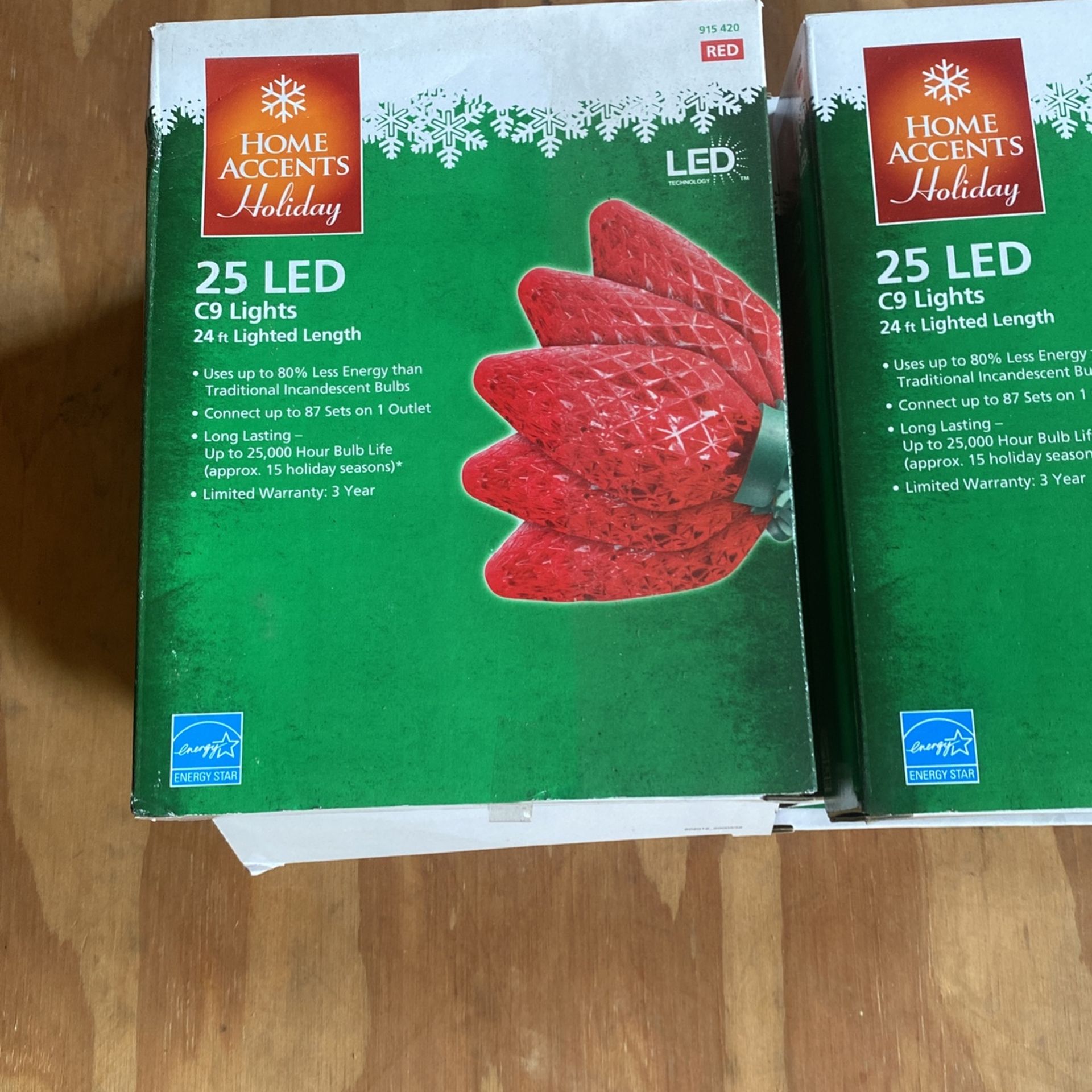 Christmas Lights 25 LED C9 24’ Lighted Length