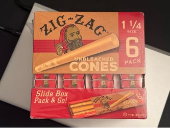 Zig Zag Unbleached Cones - 36x 6 packs