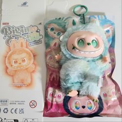 Labubu Big into Energy Vinyl Face toy plush doll keychain Green Senerity gift