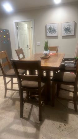 Dinning table with eight chairs
