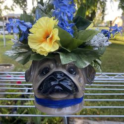 Dog - Pug Mug Flower Arrangement 