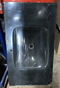 Glass Bathroom Kitchen Sink Basin Rectangular Countertop Glasstop Vanity