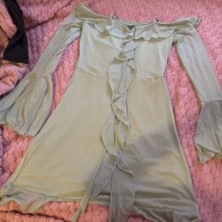 SHEIN Green Flowy Dress