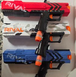 Nerf Rival Apollo XV-700 Blaster Bundle Lot of 3 w/ Ammo – Tested!