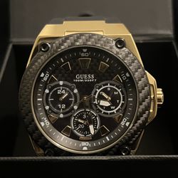 Black & Gold Guess Watch For Men 