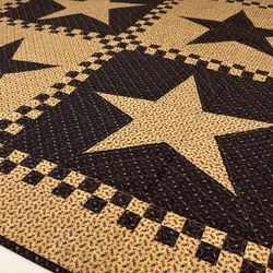 64 X 64 Quilt/Black And Earth Tone Cotton Fabrics