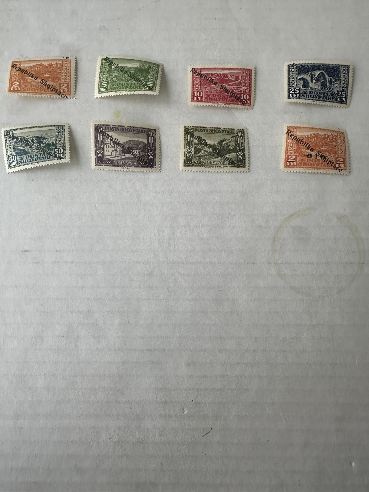 Albania 1924 Overprint Set Of Stamps Mint No Hinge
