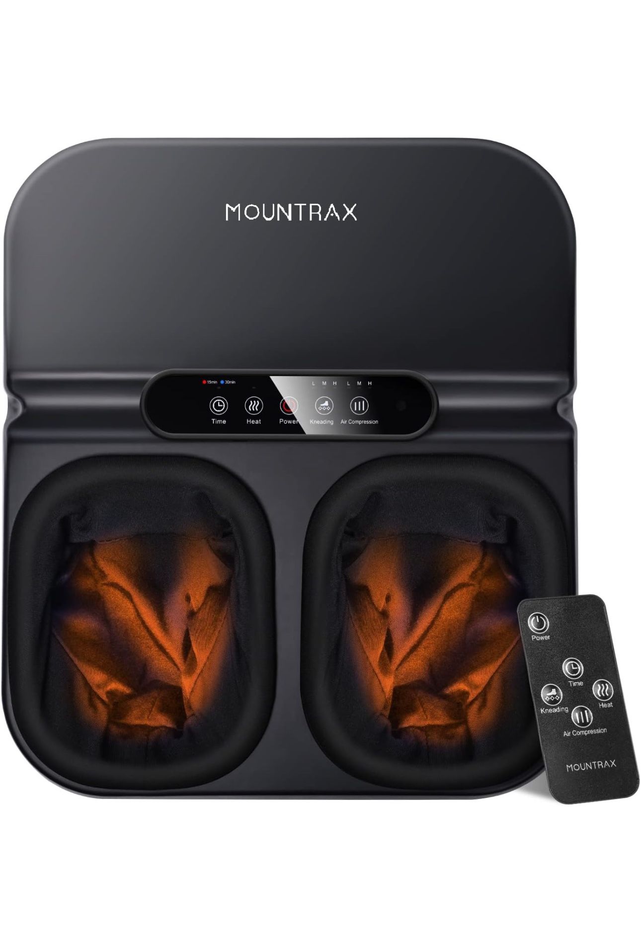 MOUNTRAX Foot Massager Machine with Heat, Gifts for Women Men, Plantar Fasciitis and Relieve Pain, Deep Kneading Shiatsu Massager, Fits Feet Up to Men
