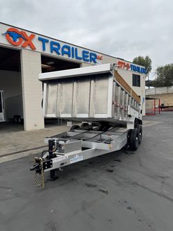 NORDTEK ALUMINUM DUMP TRAILER 7x14x4 14K GVWR