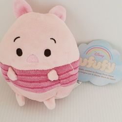 Disney Piglet Ufufy Plush Small  4" Stuffed Animal Figure NWT Winnie The Pooh 