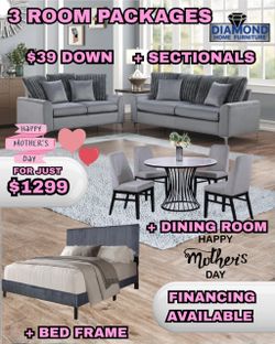 3 ROOM PACKAGES DEAL GREY 😎🥳🔥😜😱