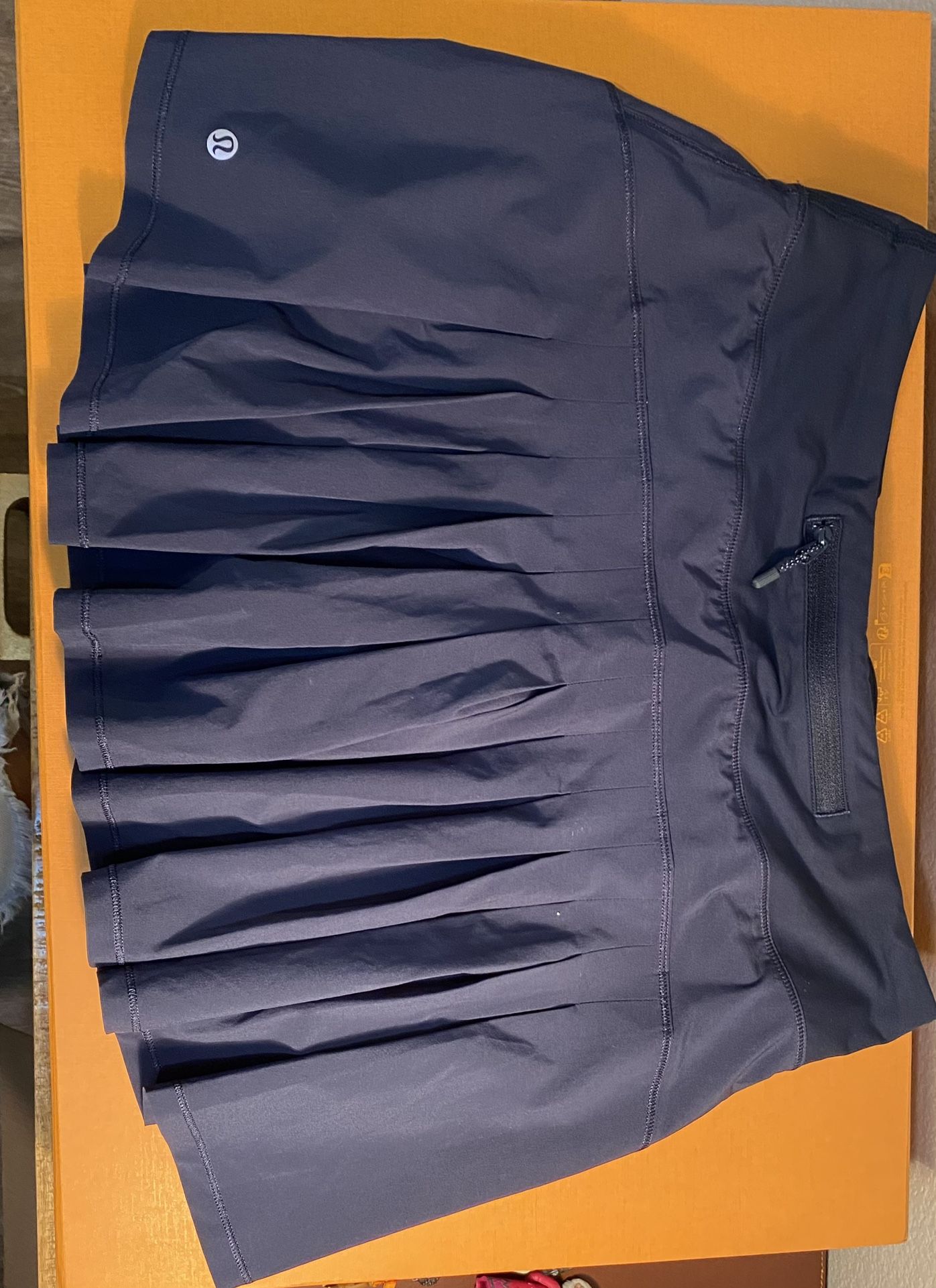 Lululemon Quick Pace Skirt Tennis Running Skirt :Jaded" Navy Size 6