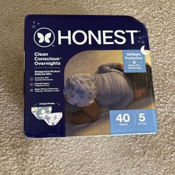 NEW The Honest Company Overnight Diapers - Size 5 - 40ct