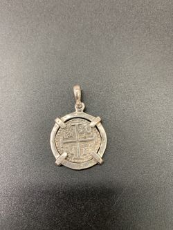 Atocha silver coin pendant