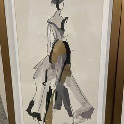 Z Gallerie Gold Framed Art / Painting - $120 Retail