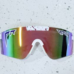BRAND NEW WHITE FRAME PIT VIPER SPORT SUNGLASSES