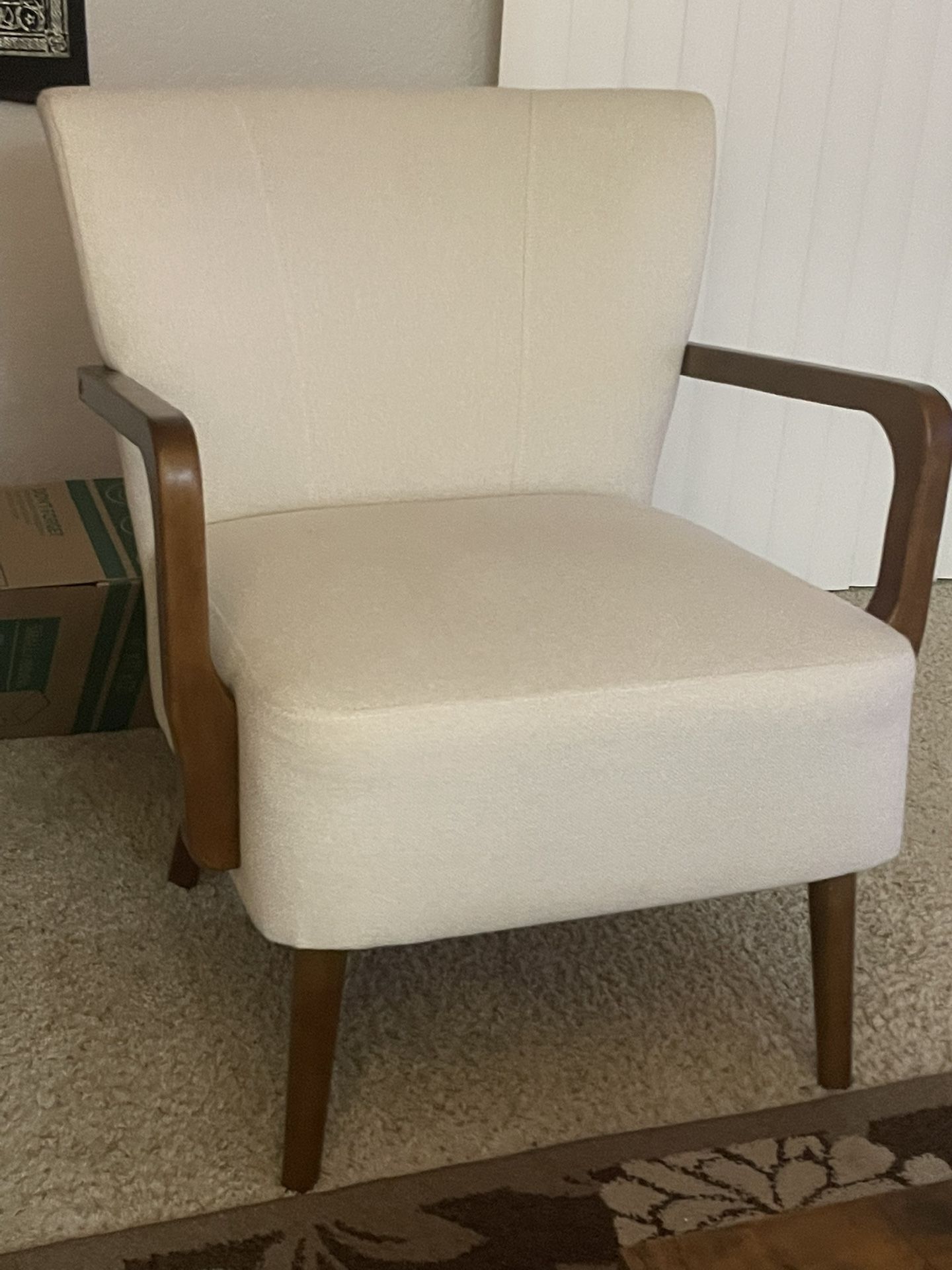 Modern Linen Accent Armchair