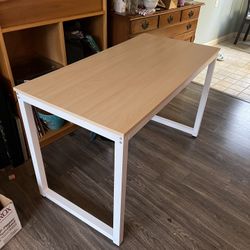 Light Wood And White Desk