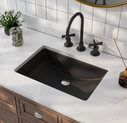 DeerValley DV-1U0086 Ally Undermount Bathroom Sink 21'' x 15'' Rectangular Bathroom Undermount Sink Vitreous China Bathroom Sink with Overflow, Matte