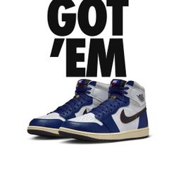 Jordan 1 Retro High OG Rare Air(Blue/White/Black/Sail)