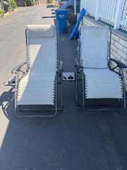 Reclining foldable chairs