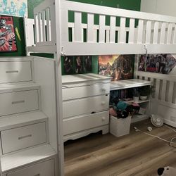 Bunk Bed With Stairs And Drawers