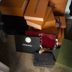 Chanel Louis Vuitton Gucci YSL Dior Bags Boxes