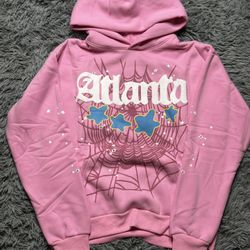 Pink Atlanta Spider Worldwide Hoodie Size Medium