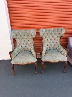 Pair of Antique Wing or Wingback Chairs