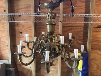 Large Massive 12 Light Chandelier