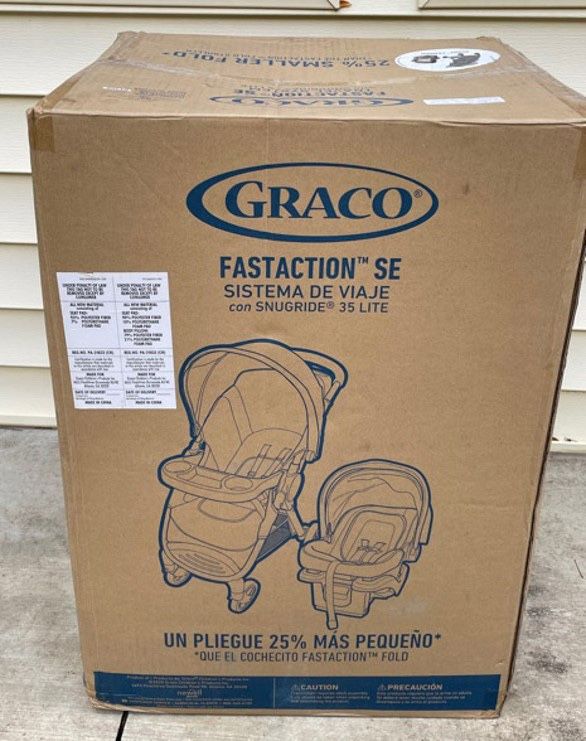 New, PRICE FIRM, Graco FastAction Fold SE Travel System with SnugRide Infant Car Seat, Derby