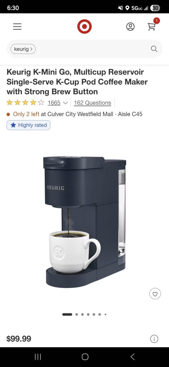 Navy Blue Keurig Coffee Maker