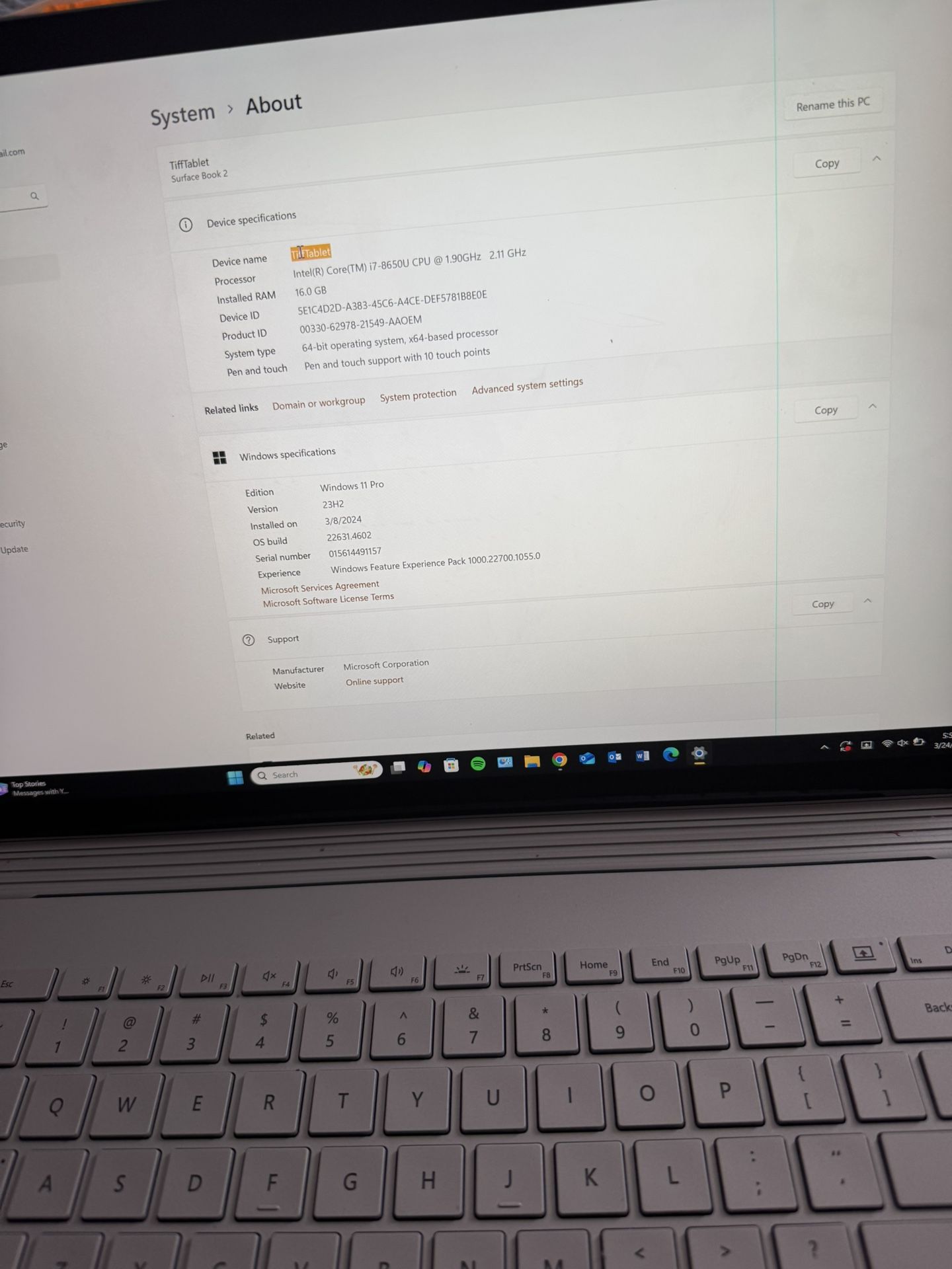 MICROSOFT SURFACE BOOK 2