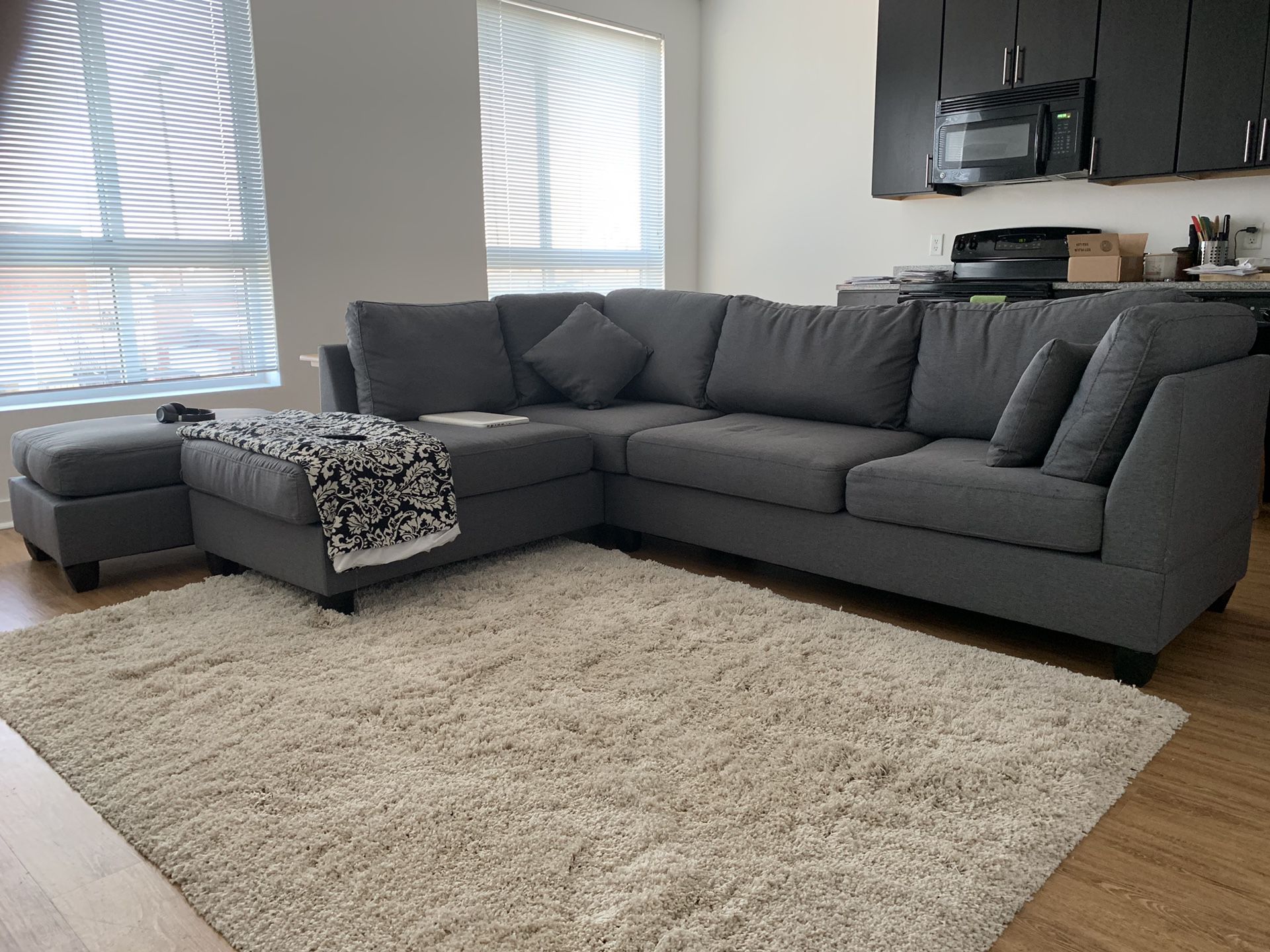 Grey Sectional Sofa (Like New)