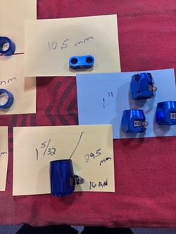 Engine dress up Blue anodized clamp cover and separators