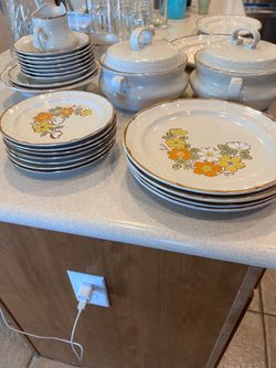 Baroque stoneware hand painted in Japan