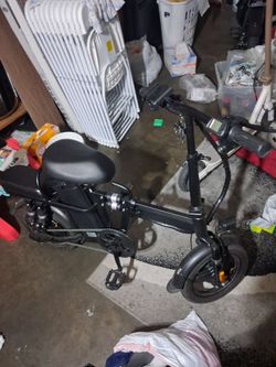 Black Folding Electric Bike
