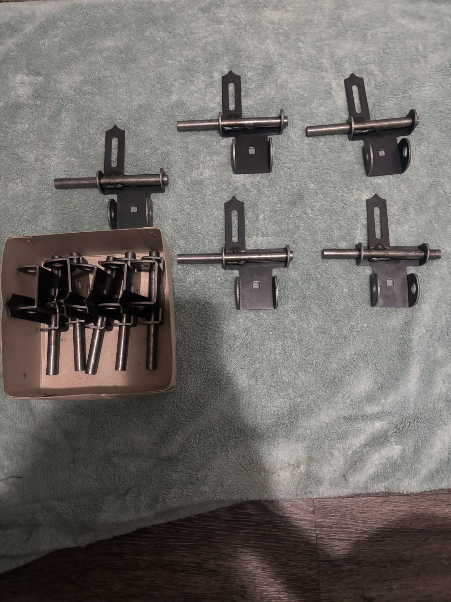 10 Steel Slide Bolt 5-3/4” Wide X 4” Height Overall Size 1/2” Bolt