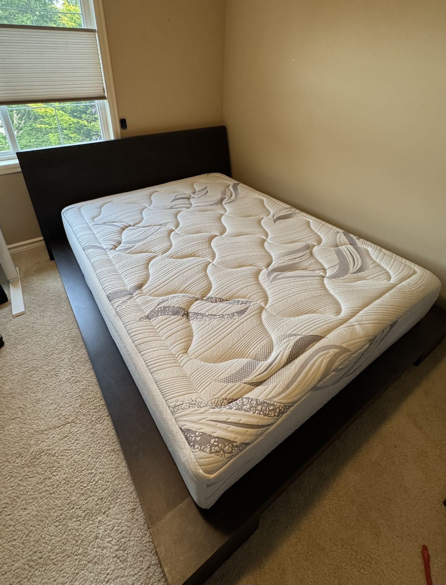 Baronet Silver Platform Bed Frame, Solid Wood, High Quality
